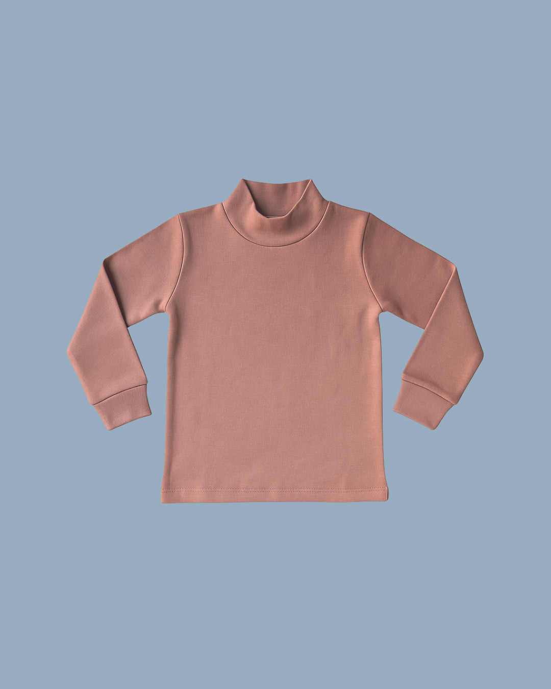 Kids Ribbed -Mock Neck Long Sleeve Top | Mommy Minors